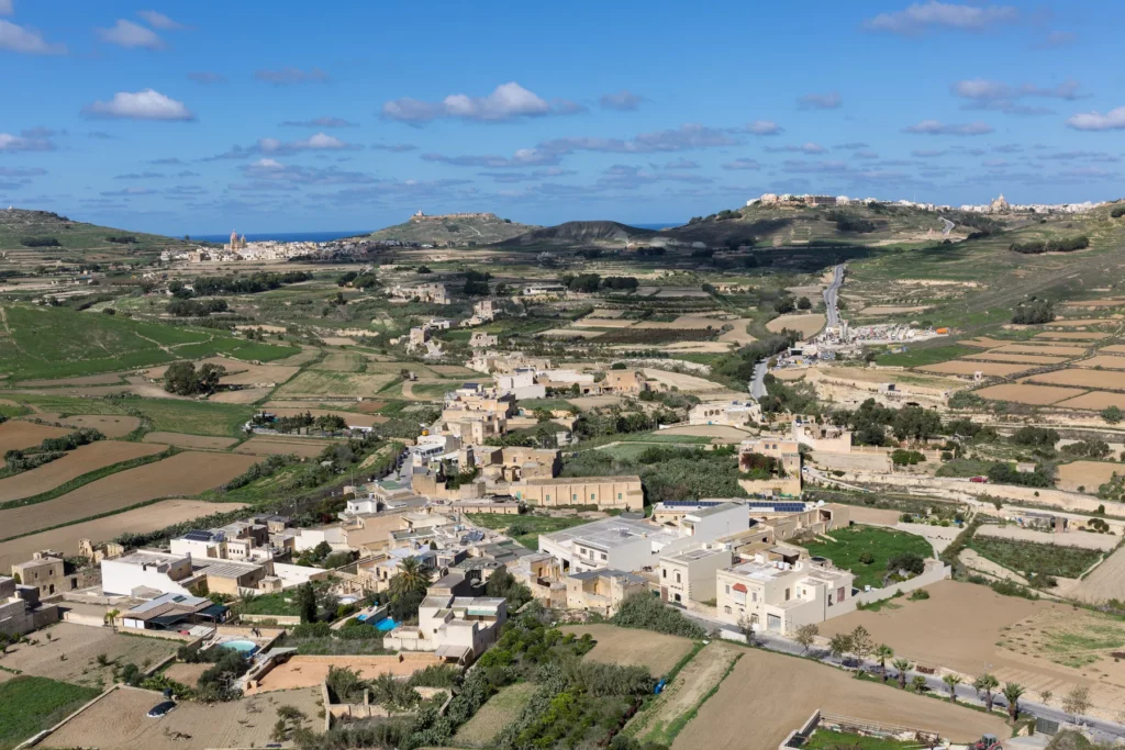 Blick auf Landschaft bei Malta