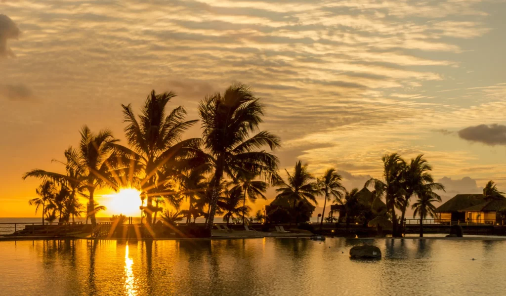 Sonnenuntergang in Tahiti