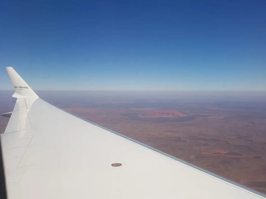 Landschaftsblick aus dem Flugzeug