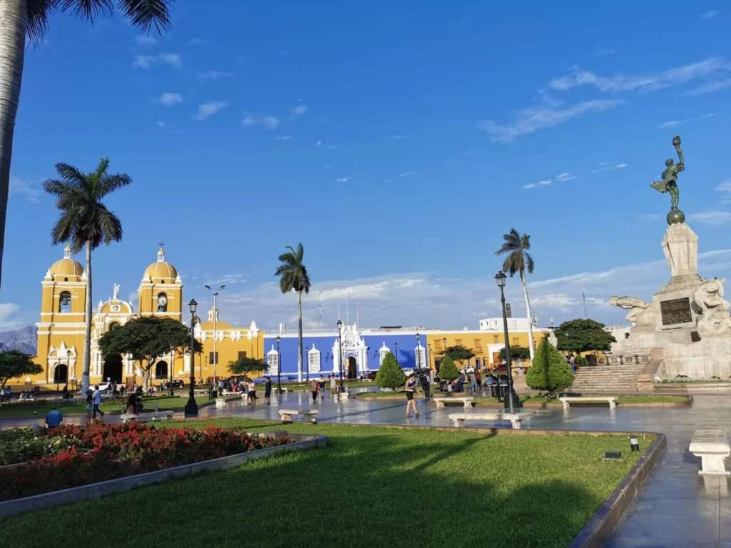 Plaza de Armas of Trujillo in Peru