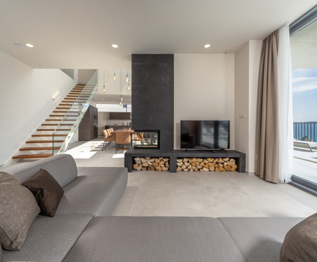 Wohnzimmer Villa Kroatien